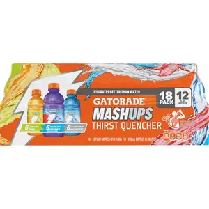 Gatorade Thirst Quencher Mashups Variety Pack, 12 Fl Oz Pack of 18 – Cool Blue Fruit Punch, Lemon Lime Orange & Glacier Freeze Cherry