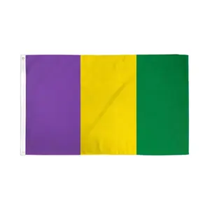 Mardi Gras (Plain) Flag 3x5ft Poly