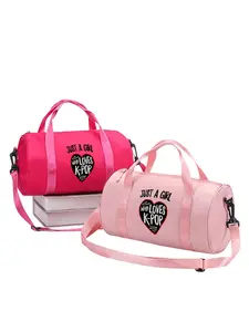 K-Pop Heart Pattern Crossbody Bag, Large Capacity Multi-Pocket, Casual Adjustable Strap, Unisex Travel Bag for Sports and Tourism