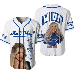 Megan Moroney Baseball Jersey Am I Okay? Jersey Am I Okay? Tour 2024 Baseball Jersey Megan Moroney Graphic Jersey Shirt Gift For Fans Men Women