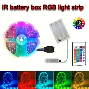 5v Battery Powered LED Strip Light (no Batteries), Adjustable Color Changing Remote Control, Bedroom Kitchen Home Party Atmosphere Lighting