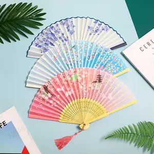 Elegant Vintage Folding Fan for Women, Japanese Art Craft Gift, Home Decor, Party Dance Hand Fan, Perfect for Weddings & Summer Events