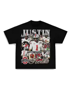 Justin Fields - Osu Tee Print Short Sleeve T Shirt