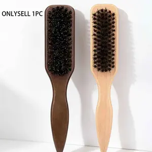 Slick Back Hair Brush for Ponytail and Bun, Smoothing Styling Brush for Hairline Control, Flyaway Hair and Edge Styling, Soft Bristle Brush for Detangling and Daily Hair Care
