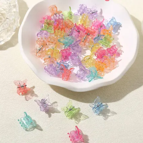 Mixed Color Butterfly Design Mini Hair Claws, Claw Clip Pack, Cute Hair Clips, Decorative Hair Clips, Elegant Hair Accessories for Women & Girls, Fashion Hair Accessories for Party, Daily Clothing Decor