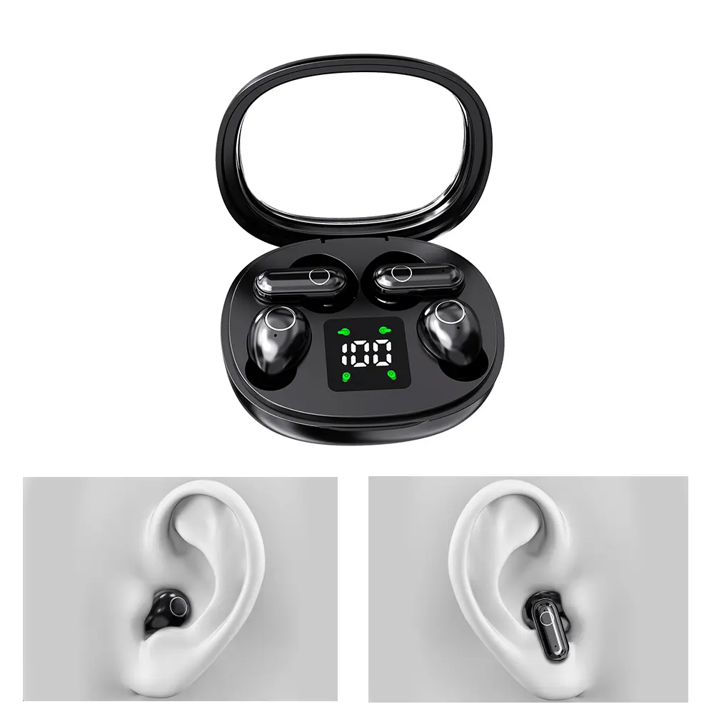 2‑in‑1 Couple Wireless Earbuds, Mini Invisible Short‑Stem Bluetooth Headphones, 48H Long Battery Life, Clear Sound & Call Noise‑Cancelling, 4 Earphones 2 Styles for Side‑Sleeping, Sports, Running