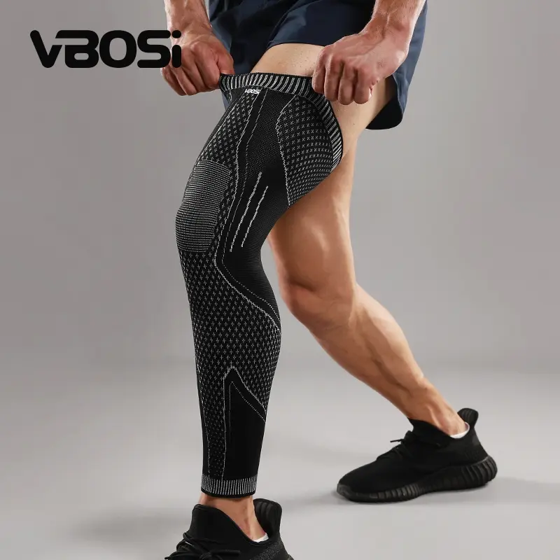 VBOSi 1 Piece Women & Men Non-Slip Elastic Compression Leg Sleeves, Knee Support, knee supporter, Protective Gear for Basketball & Fitness Training, Basketball Accessory, Ideal for Sports Performance