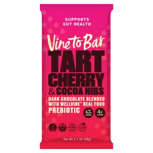 Tart Cherry and Cocoa Nibs Dark Chocolate Bar