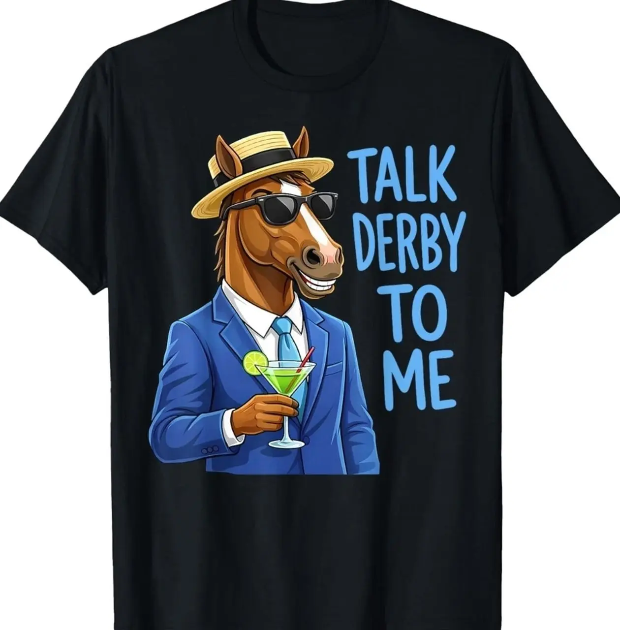 Men's Talk Derby to Me Funny Racing Horse T-Shirt KNC
