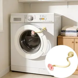 Washing Machine Flower Ventilation Buckle | Suitable for Home Use, Detachable Support Frame for Drum Washers, Magnetically Attachable, Can Be Used as Doorstop, Decorative Item, or Machine Door Holder, Made of Durable Plastic