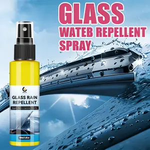 Nano Coated Window Rain Repellent Spray, Water-Repellant for Windshield & Side Mirrors, Waterproof Car Glass Treatment, Easy Application, Car Detailing Products