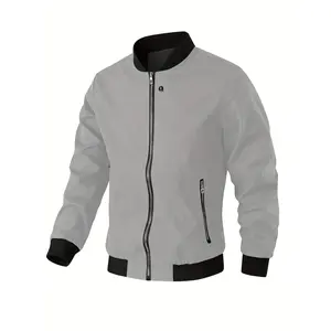 Men's Waterproof & Windproof Jacket, Casual Comfy Breathable Trendy Zipper Front Clothing For Outdoor