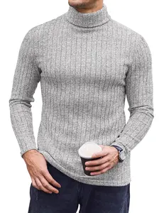 Ekouaer tiktok shop Men Turtleneck Shirts Lightweight Long Sleeve T Shirt Ribbed Thermal Tops Baselayer Pullover thermal underwear  Plain Menswear