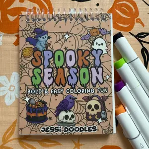 Spooky Season Mini Spiral Coloring Book