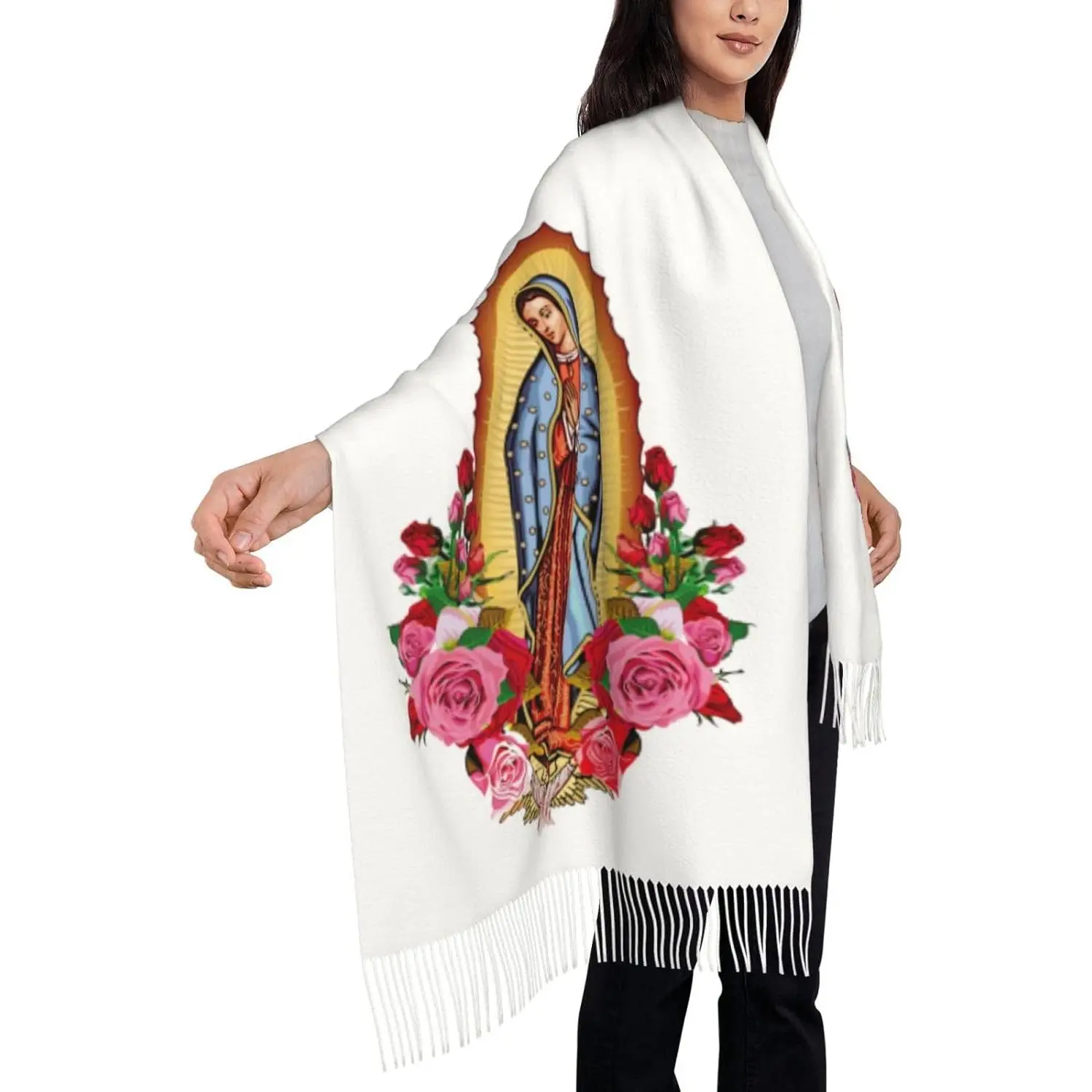 Shawls and Wraps for Women Virgen De Guadalupe Gifts Soft Warm Blanket Scarf for Evening Dresses