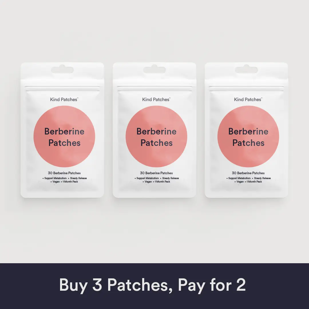 3 Packs of Kind Patches Berberine Patches, Support Metabolism, Steady Release, S...