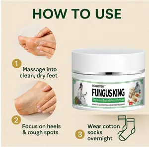 Authentic "Fungal King" — Herbal Itch-Relief Balm with Soothing, Cooling Formula (Plant Extracts) — Targets Sweaty Feet, Cracked Skin, and Itching Between Toes