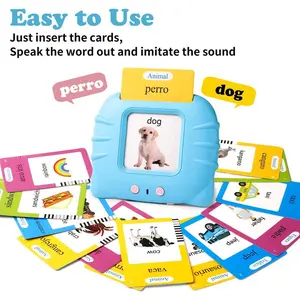 English & Spanish Bilingual Talking Flash Cards Toy for Kids with 224 Sight Words -  Educational Language Learning Toy
