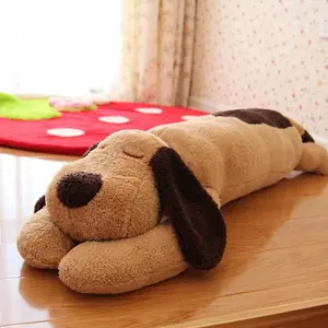Giant Dog Plush Toy Big Sleeping Dog Stuffed Puppy Doll Soft Animal Toy Cartoon Pillow Baby Back Cushion Girls Birthday Gift