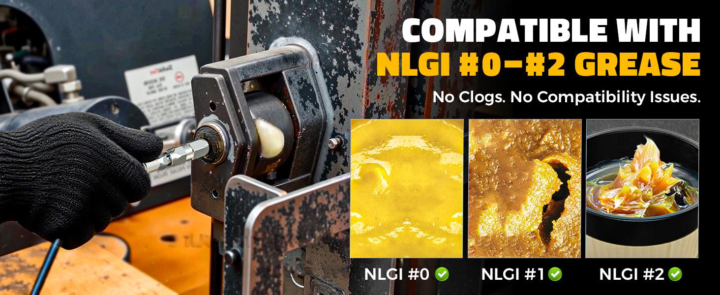 Cordless Grease Gun Compatible with DeWalt 20V Battery(NO BATTERY!!), 12000PSI, Dual Pistol & in-Line Grip, Works with Bulk & Cartridge Grease, with 39" Hose & 4 Couplers Cordless Grease Gun Compatible with DeWalt 20V Battery(NO BATTERY!!), 12000PSI, Dual Pistol & in-Line Grip, Works with Bulk & Cartridge Grease, with 39" Hose & 4 Couplers