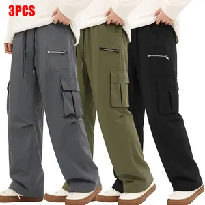 Men’s tactical cargo pants, available in packs of 1–3 pieces, featuring an elastic waistband and multiple pockets—ideal for spring and summer wear and perfect for outdoor activities. Long pants. Men’s clothing. TikTok Shop Spring Glow Up. fathersdaygift