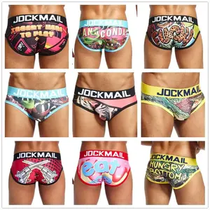 Animal Cartoon Print Men Underwear Nylon Ice Silk Sexy Men Briefs Breathable Slip Cueca Gay Male Panties Underpants Briefs