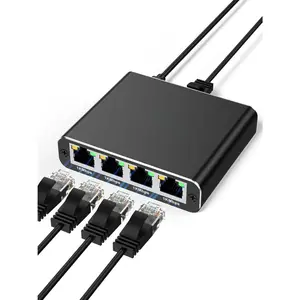 Ethernet Splitter 1 to 4 1000Mbps,  Internet  Splitter 1 in 4 Out High Speed  Network Gigabit for LAN RJ45 Port Router  Work with Cat5/5e/6/7/8