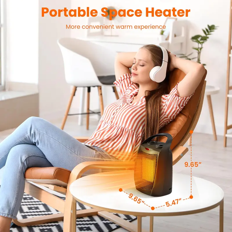 R.W.FLAME 1500W Electric Ceramic Portable Heater Fan - Indoor Small Space Heater with Adjustable Thermostat, 3 Heat Modes (750W Low Heat, 1500-1999W Range), ETL Listed for Office, Bedroom (200W+) R.W.FLAME 1500W Electric Ceramic Portable Heater Fan - Indoor Small Space Heater with Adjustable Thermostat, 3 Heat Modes (750W Low Heat, 1500-1999W Range), ETL Listed for Office, Bedroom (200W+)
