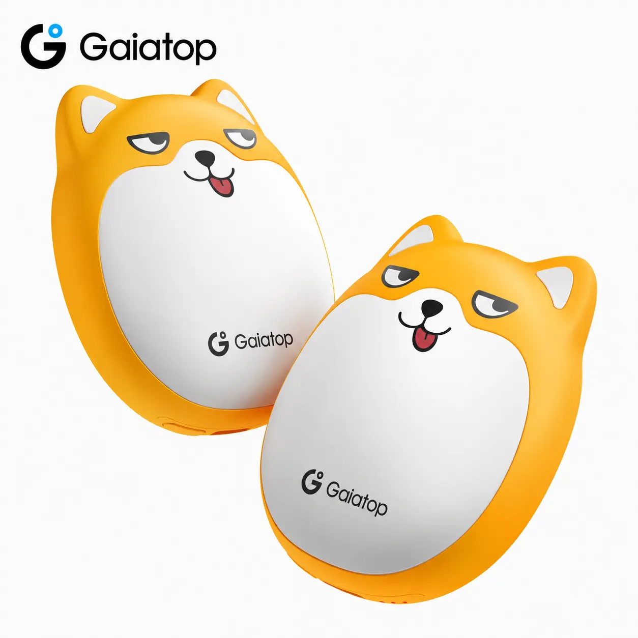 GAIATOP Rechargeable Hand Warmers 2 Pack, Magnetic 2-in-1 Electric Hand Warmers, 3 Heat Settings, 3s Fast Heating, Cute Shiba Inu Pocket Hand Warmers for Outdoor, Winter, Christmas Gifts