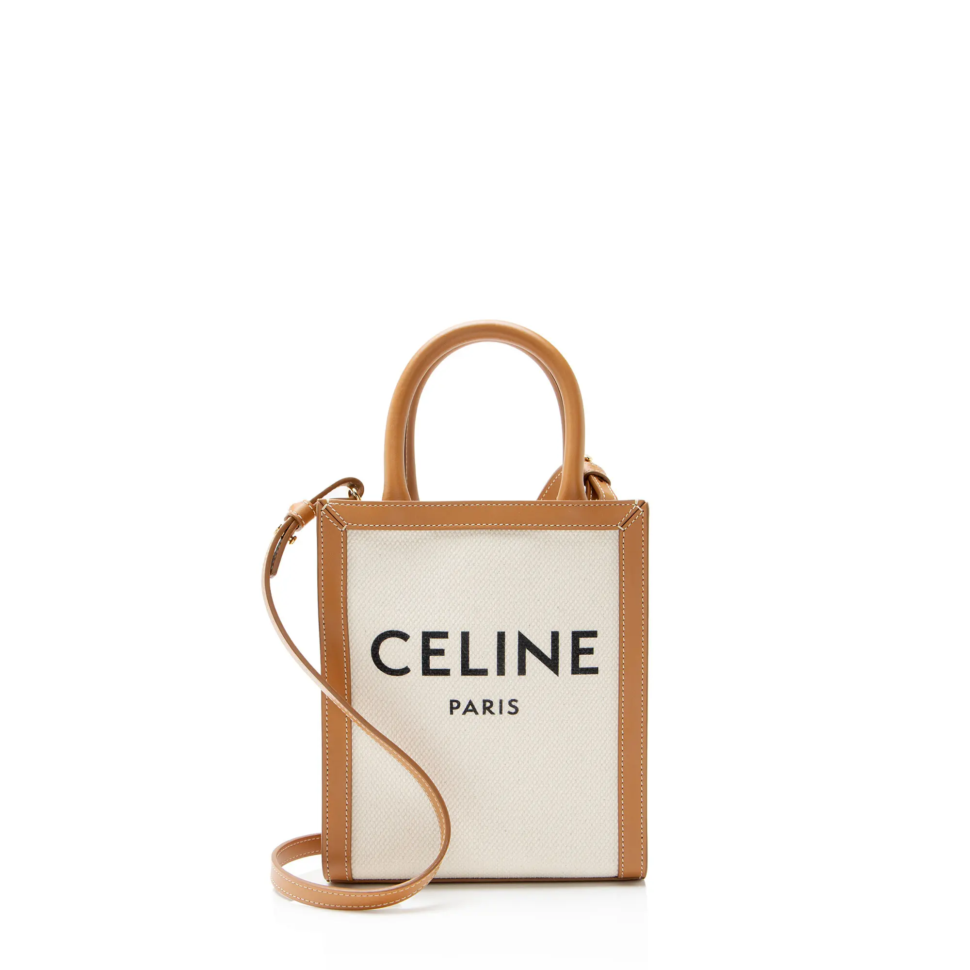 Pre-owned Celine Leather Tote Bags Canvas Vertical Cabas Mini Tote