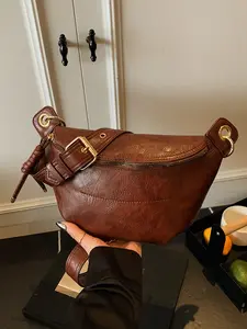 Trendy versatile solid color personalized simple women's casual bag, trendy niche exquisite versatile casual women's bag, Casual Messenger Bag, Half Moon Bag, suitable for daily occasions such as commuting, shopping, dating, parties, going out, etc.