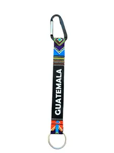 Guatemala Keychain Lanyard ,Guatemala Multicolor Souvenir Keychain , Gift for Him or Her, Size 10" X 1"