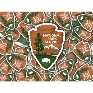 National Park Service Logo Sticker, US National Parks Decal, Waterproof Vinyl Sticker for Hydroflask || 001