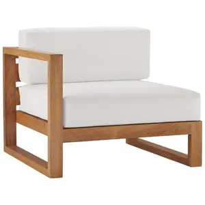Upland Outdoor Patio Teak Wood Left-Arm Chair Upland Outdoor Patio Teak Wood Left-Arm Chair