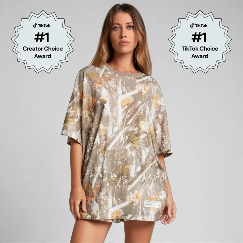 Oversized Camo Graphic T-Shirt – Unisex Streetwear