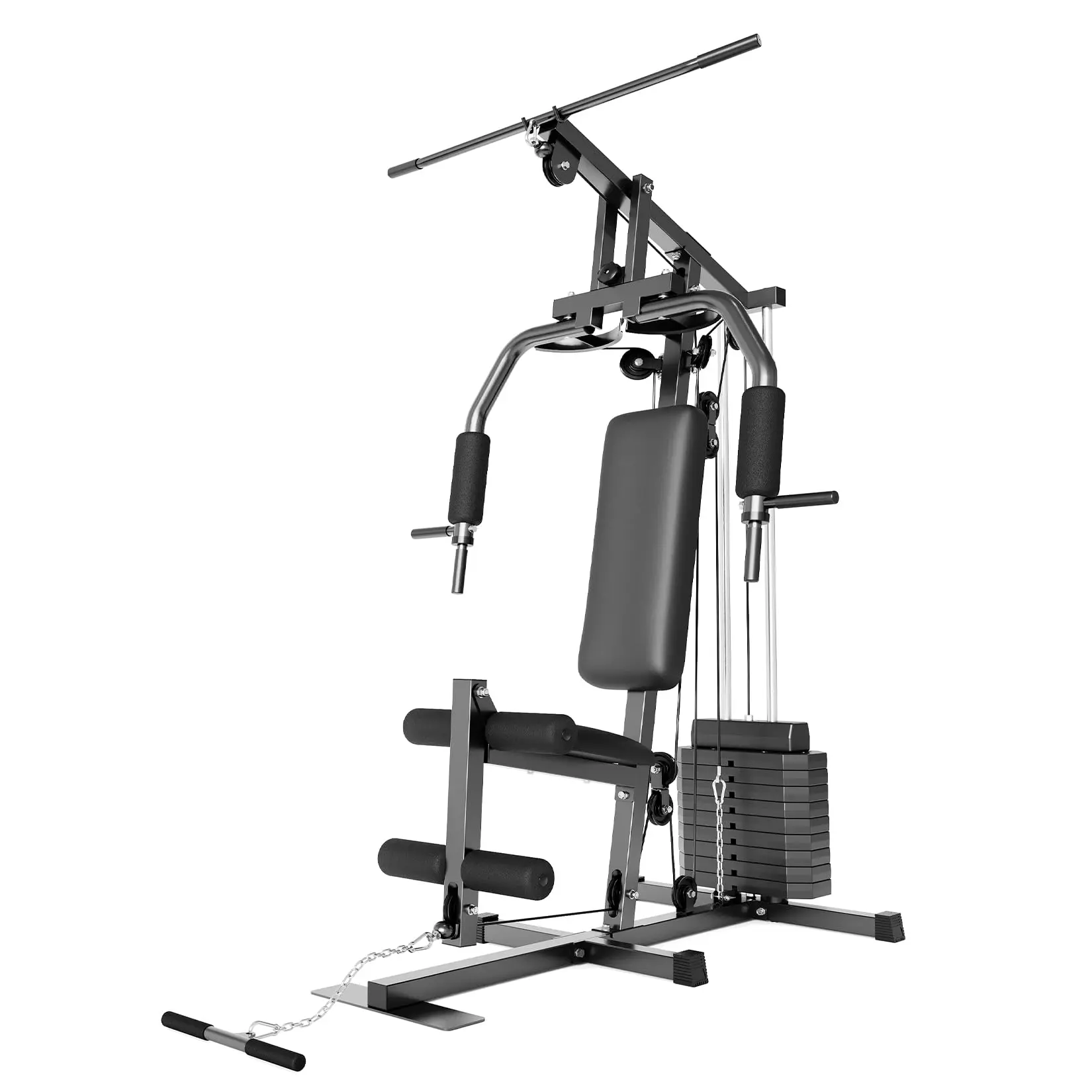 Garvee Multifunctional Home Gym System – 100LBS Weight Stack – Full Body Strength Training Machine – Leg Press, LAT Pulldown, Chest Press, Adjustable Resistance – Home Fitness Equipment