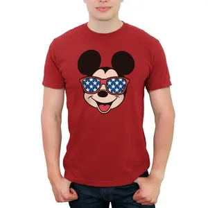 Mens Mickey & Friends Stars Sunglasses Mickey Face T Shirt