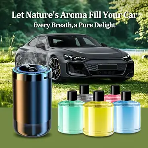 Smart Car Air Freshener Diffuser With Star Projector 5 Adjustable Modes 360° Air Purifier Nano Mist and Lights For Car Office Desktop Bedroom