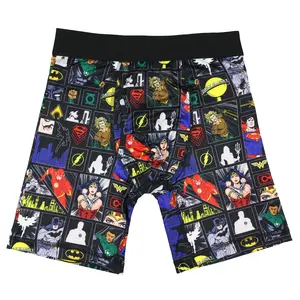 DC Comics Justice League Boxers Briefs Men's Superhero Scenes Tight Fit Adult Underwear
