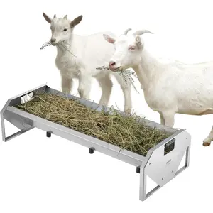 VEVOR Livestock Feeding Trough, 22 Gallon Capacity, 45 Hay Feeder, Heavy Duty Steel Livestock Trough, Galvanized Steel Sheep Feeder Trough Feeding up to 10 Goats for Horse Sheep Hog Farm Sheds PenVEVOR Super Brand Day