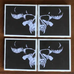 Danzig Skull Logo Ceramic Coasters - Set Of 4