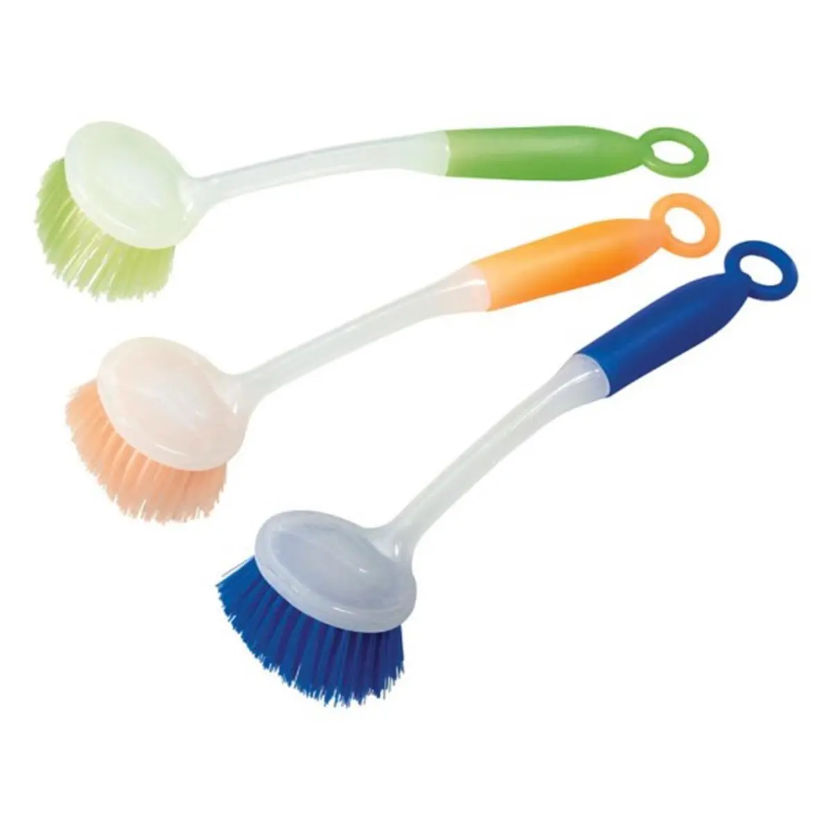 212 MAIN Neon Nylon Bristle Scrub Brush - 9 in., Plastic Handle, 24-Pack, Bristle Cleaning Accessory for Household Bathroom Use, Nylon Bristles