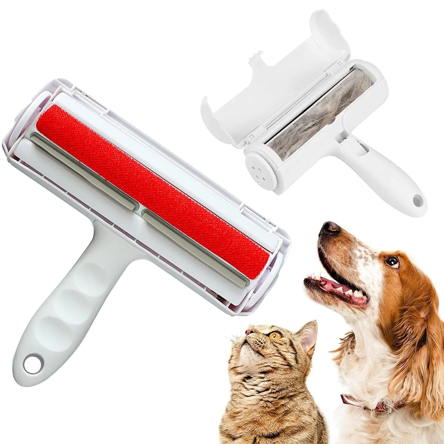 Reusable Portable Roller Brush, Sticky Roll for Pet Hair Removal, Reusable Lint Rollers, Easy Cleaning of Furniture & Clothes, Essential Pet Grooming Tool