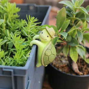 Resin Turtle Planter Hanging Ornament, Outdoor Garden Courtyard Decoration, Resin Craft Animal Statue, Plant Pot Decorative Item