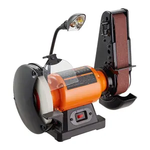 fathersdaygift VEVOR 8 Inch Bench Grinder with 2x28 Inch Belt Sander Combo, Bench Grinder Sander with 2.5A Induction Motor for Metalworking Sharpening Grinding
