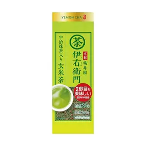 UJINOTSUYU IYEMON Matcha Genmaicha Tea 200g - Japanese Roasted Brown Rice Green Tea for Hot Brew & Cold Brew