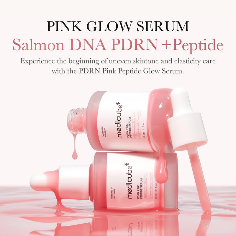 [medicube] PDRN Pink Peptide SerumㅣPink Glow SerumㅣSalmon DNA, Salmon PDRN, Peptides, Uneven Skintone, Glowy skin, Kbeauty, Korean Skincare