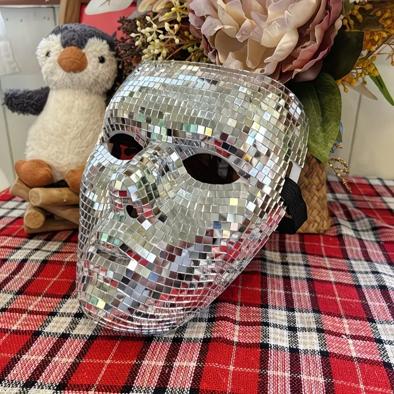 Mosaic Disco Mask for Parties, Party Supplies, Party Accessories, Party Event Props, Flashy Masquerade Masks, Pride Month, Independence Day, Holiday Costume, Halloween, Friday, Unisex