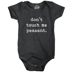 Baby Bodysuit Don't Touch Me Peasant Funny Novelty Offensive Graphic Jumper for Infants Funny Baby Onesies Introvert Clothes for Baby Funny Sarcastic Onesie Novelty Onesie Black Baby Bodysuit Don't Touch Me Peasant Funny Novelty Offensive Graphic Jumper for Infants Funny Baby Onesies Introvert Clothes for Baby Funny Sarcastic Onesie Novelty Onesie Black