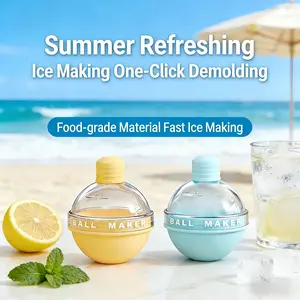 Food Grade Silicone Macaron Ice Ball Mold, Home Round Ice Cube Tray, DIY Round Ice Blocks, Essential for Coffee Milk Tea Whiskey